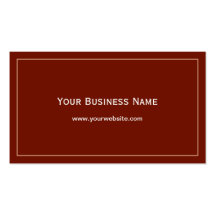 Simple Plain Red Business card