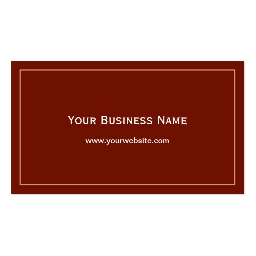 Simple Plain Red Business card (front side)