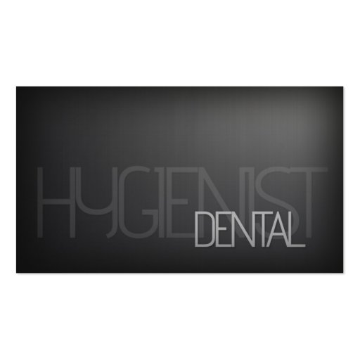 Simple Plain Silver Pattern Dental Hygienist Card Business Card Templates (front side)
