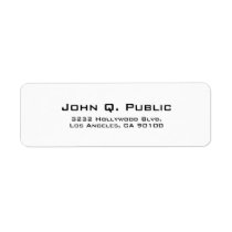 Simple Plain White Address Label