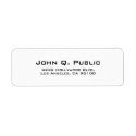 Simple Plain White Address Label