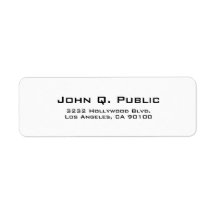 Simple Plain White Address Label