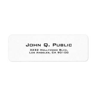 Simple plain white address label from Zazzle with your custom text and images