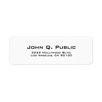 Simple Plain White Address Label
