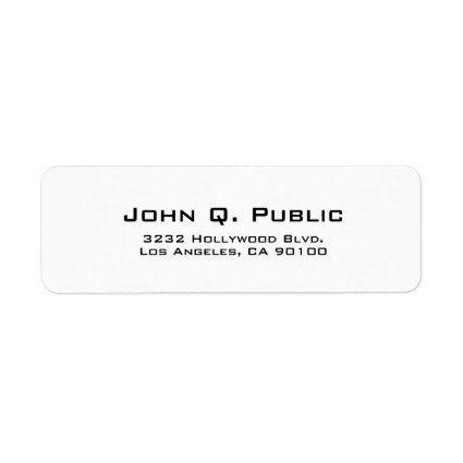 Simple Plain White Address Label