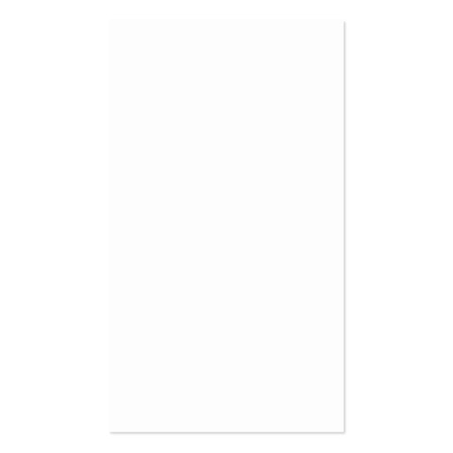 Simple Plain White Chef Business Card (back side)