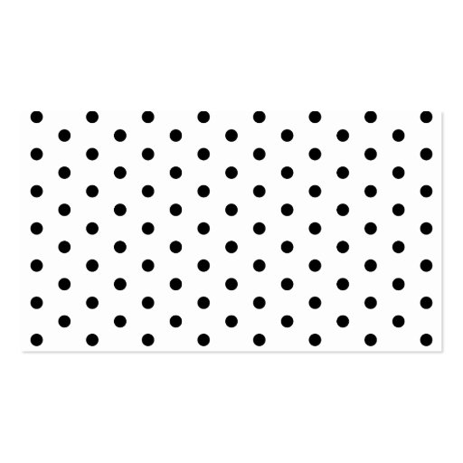 Simple Polka Dot Black and White Pattern Business Card Template (front side)