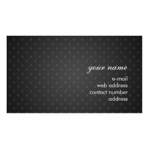 Simple Polka Dot Pattern Monogram Purple Business Card Template (back side)
