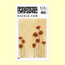 Simple Poppies postage