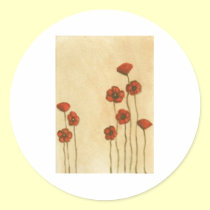 Simple Poppies stickers