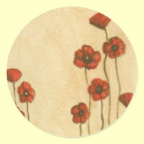 Simple Poppies stickers