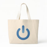 Simple Power Button Tote Bags