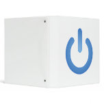 Simple Power Button 3 Ring Binders