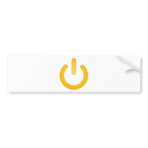 Simple Power Button Bumper Sticker