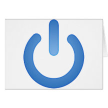 Simple Power Button Greeting Cards