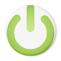 Simple Power Button Refrigerator Magnets