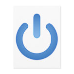 Simple Power Button postcards