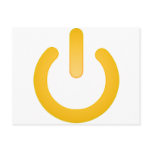 Simple Power Button postcards