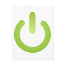 Simple Power Button Post Cards