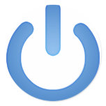 Simple Power Button Round Stickers