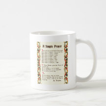 simple prayer by St. Francis of Assisi Mugs