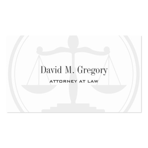 Simple Professional Attorney Lawyer Law Firm Business Card (front side)
