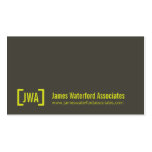 Simple professional grey & lime business cards business cards