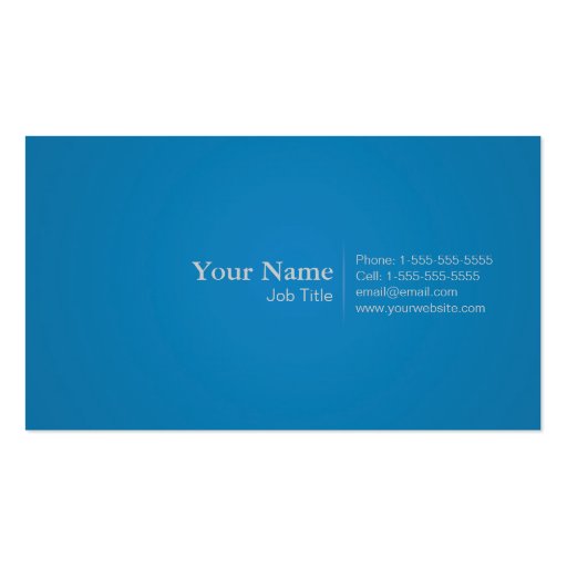 Simple Profressional Business Cards in Blue (back side)