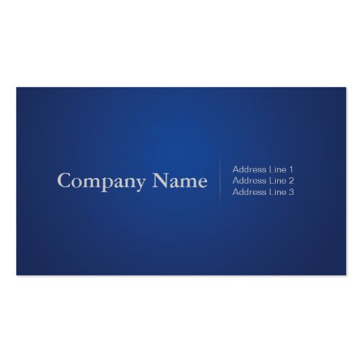 Simple Profressional Business Cards in Dark Blue (front side)