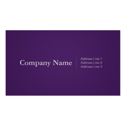 Simple Profressional Business Cards in Purple (front side)