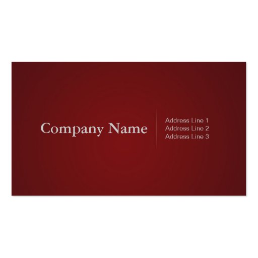 Simple Profressional Business Cards in Red (front side)