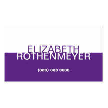 Simple Purple Panel Business Card