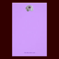 Simple Purple rose stationery