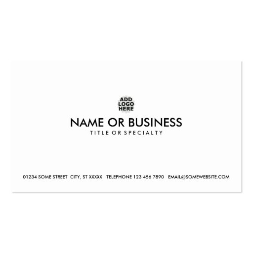 simple QR code Business Card (back side)