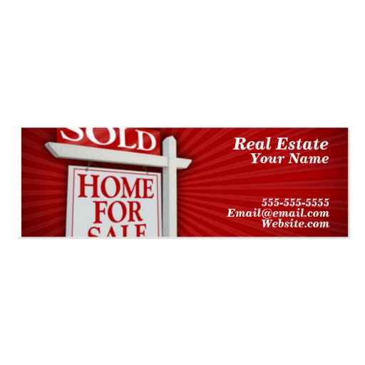 simple real estate card business card