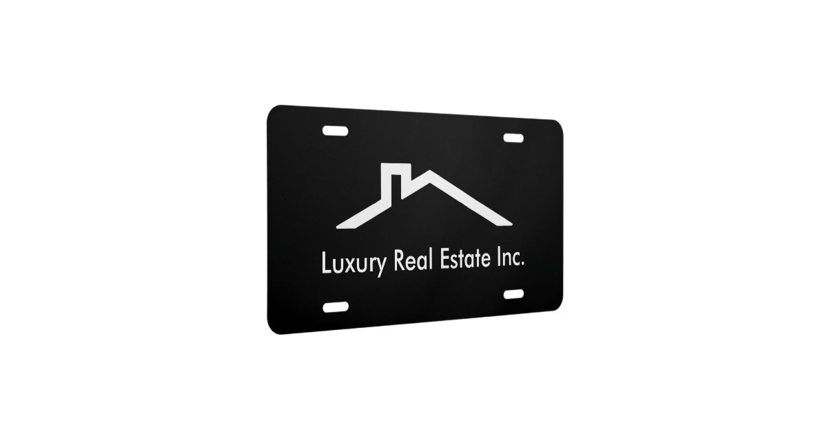Simple Realtor License Plate Zazzle