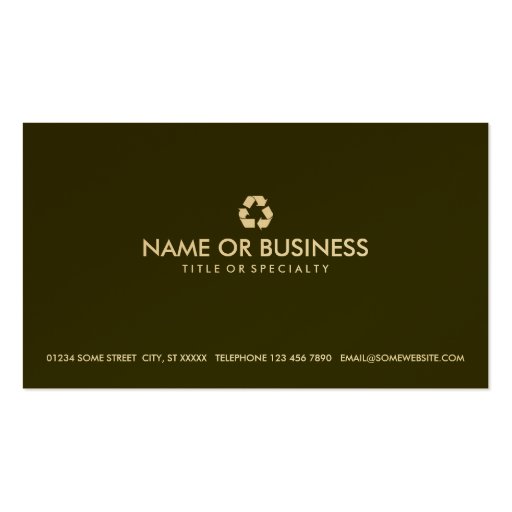 simple recycle business card template (front side)