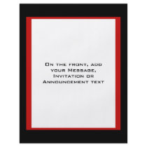 simple red black border flyers