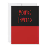 simple red black invitations