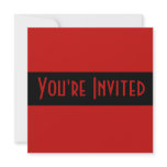 simple red black invitations