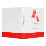 Simple Red Butterfly Wedding Planner Album Binder