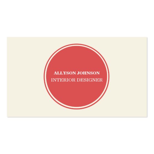 Simple Red Circle Business Cards