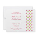Simple red green Christmas holiday party custom invitation