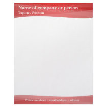 Simple Red Modern Letterhead