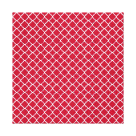 Simple Red Quatrefoil Christmas Holiday Pattern Canvas Prints