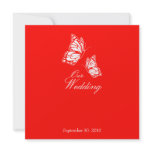 Simple Red Wedding Announcement 2