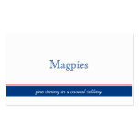 Simple Red, White, Navy Stripe Business Cards