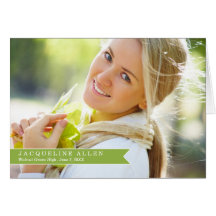 Simple Ribbon Graduation Thank You Card