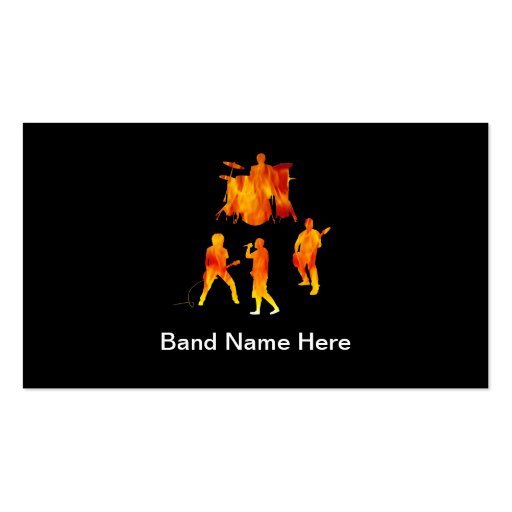Simple Rock Band Business Cards (front side)