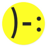 Simple Sad Face Smiley stickers